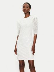 YAS Sukienka koktajlowa Bella 26034900 Biały Regular Fit. Białe sukienki YAS, xs, bez wzorów, z syntetyku, wizytowe, bez kołnierzyka, bez ramiączek. Za 279.99 zł.
