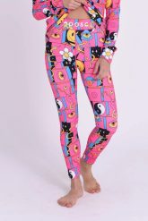 Legginsy termoaktywne – Trippy Hippy damskie. Czerwone legginsy OOSC, bez wzorów, z materiału, długie. Za 269.99 zł.