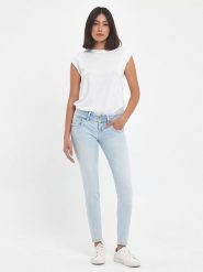 LTB Dżinsy "Julita" - Skinny fit - w kolorze błękitnym rozmiar: W33/L34. Niebieskie jeansy LTB, l, z aplikacjami. Za 79.40 zł.