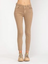 Tantra Dżinsy - Skinny fit - w kolorze beżowym rozmiar: L. Brązowe jeansy Tantra, l, z aplikacjami, ze skóry, klasyczne. Za 131.43 zł.