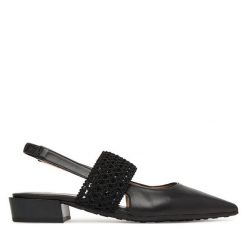 Czółenka Hispanitas. Czarne czółenka Hispanitas, bez wzorów, bez obcasa, bez zapięcia. Za 609.99 zł.