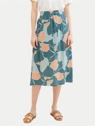 Tom Tailor Spódnica midi 1040348 Zielony Regular Fit. Zielone spódnice Tom Tailor, bez wzorów, z wiskozy, midi. Za 209.99 zł.