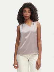 Calvin Klein Bluzka LV044F144G Szary Regular Fit. Szare bluzki Calvin Klein, m, bez wzorów, z syntetyku, bez kołnierzyka, bez ramiączek. Za 409.99 zł.