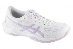 Buty do siatkówki damskie, Gel-Rocket 12. Białe buty treningowe ASICS, bez wzorów, z materiału, przed kostkę, bez zapięcia, do siatkówki. Za 309.99 zł.