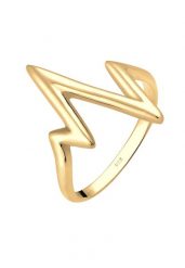 Elli Damskie bicie serca Geo Look w srebrze próby 925 Sterling Silver Pierścionki 1 ct. Szare pierścionki Elli, srebrne. Za 248.99 zł.