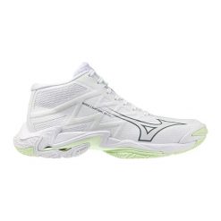 Damskie buty halowe Mizuno Wave Lightning Elite Mid. Białe buty treningowe Mizuno, bez wzorów, z materiału, bez zapięcia, na fitness i siłownię, mizuno wave. Za 784.85 zł.