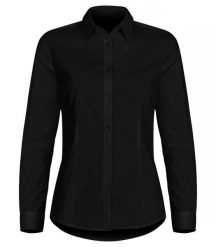 Clique Stretch Shirt L/S Women – koszula stretch z długim rękawem – Black. Czarne koszule CLIQUE, l, bez wzorów, z bawełny, bez kołnierzyka, bez ramiączek. Za 202.53 zł.