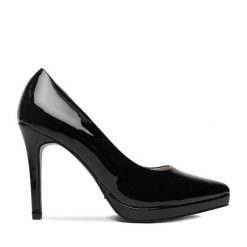 Szpilki DeeZee. Czarne szpilki DeeZee, bez wzorów, bez obcasa, na szpilce, bez zapięcia. Za 149.99 zł.