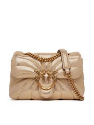 PINKO Torebka Love Puff Mini Cl PE 25 PLTT 100039 A27F Złoty. Żółte kopertówki Pinko, bez wzorów, ze skóry, wizytowe, bez dodatków. Za 1,959.00 zł.