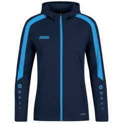 Damska bluza dresowa z kapturem Jako Power. Niebieskie bluzy z kapturem JAKO, bez wzorów, z dresówki, z kapturem. Za 386.50 zł.