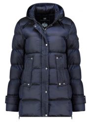 Geographical Norway Kurtka zimowa "Dolidia" w kolorze granatowym rozmiar: XL. Niebieskie kurtki Geographical Norway, na zimę, xl, bez wzorów, z puchu, bez kaptura. Za 262.29 zł.