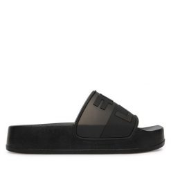 Klapki REPLAY. Czarne klapki Replay, bez wzorów, bez obcasa, bez zapięcia. Za 199.99 zł.