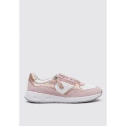 Tenisówki Geox Model D Blumya B Kolor Rose. Czerwone trampki Geox, bez wzorów, ze skóry, bez zapięcia. Za 406.99 zł.