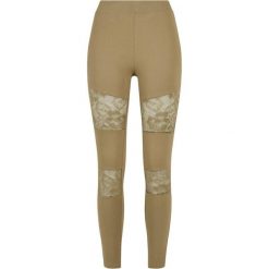 Legginsy damskie Urban Classics Laces Inset. Zielone legginsy Urban Classics, bez wzorów, sportowe. Za 160.50 zł.