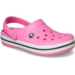 Crocs Damskie Buty Chodaki Klapki Crocband 11016 Clog. Czerwone klapki Crocs, bez wzorów, z materiału, bez obcasa, bez zapięcia. Za 289.99 zł.