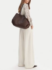 GINO ROSSI Torebka CEO-HADIJA-KY125 Brązowy. Brązowe shopper bag Gino Rossi, bez wzorów, z materiału, bez dodatków. Za 299.99 zł.