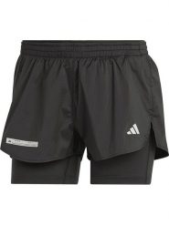 Adidas Szorty 2w1 w kolorze czarnym do biegania rozmiar: XS. Czarne szorty sportowe adidas, bez wzorów, do biegania. Za 104.39 zł.