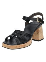 Paul Green Skórzane sandały w kolorze czarnym rozmiar: 40,5. Czarne sandały Paul Green, bez wzorów, ze skóry, z otwartym noskiem, bez obcasa, na koturnie, bez zapięcia. Za 296.56 zł.