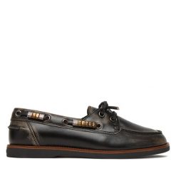 Półbuty PINKO. Czarne półbuty wsuwane Pinko, bez wzorów, bez obcasa, na płaskiej podeszwie. Za 1,399.00 zł.