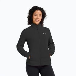Bluza polarowa damska Jack Wolfskin Taunus 100 Full Zip. Czarne bluzy bez kaptura Jack Wolfskin, l, bez wzorów, z materiału, bez kaptura, trekkingowe. Za 239.99 zł.