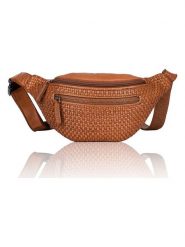 Bellicci Skórzana saszetka "Elliot" w kolorze jasnobrązowym - 30 x 14 x 8,5 cm rozmiar: onesize. Brązowe nerki i saszetki Bellicci, bez wzorów, z materiału, sportowe, bez dodatków. Za 220.12 zł.