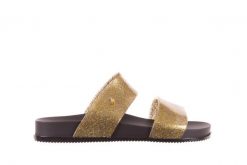 Klapki Melissa Cosmic AD Glitter Glass Black, Czarny/Złoty, Guma. Czarne klapki Melissa, bez wzorów, z gumy, klasyczne, bez obcasa, bez zapięcia. W wyprzedaży za 99.00 zł.