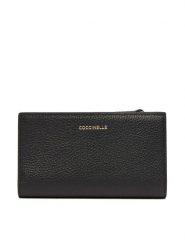 Coccinelle Portfel TQK Coccinelledulse Soft E2 TQK 11 F1 01 Czarny. Czarne portfele Coccinelle, bez wzorów, ze skóry. Za 549.99 zł.