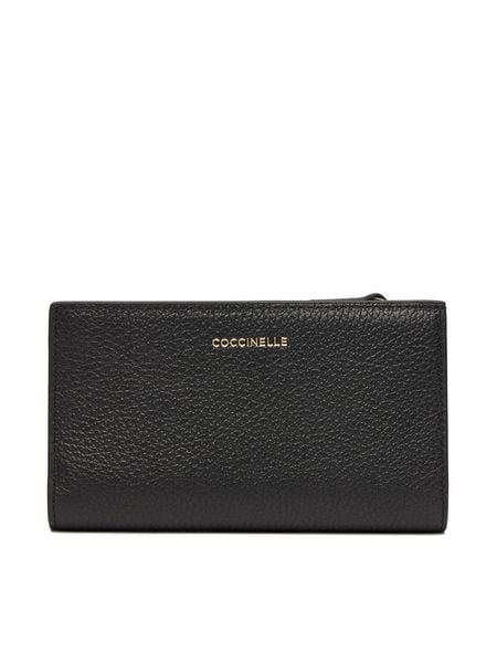 Coccinelle Portfel TQK Coccinelledulse Soft E2 TQK 11 F1 01 Czarny. Czarne portfele Coccinelle, bez wzorów, ze skóry. Za 549.99 zł.