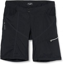 Spodenki trekkingowe damskie Vaude Tamaro. Czarne szorty sportowe Vaude, bez wzorów, z materiału, rowerowe. Za 145.94 zł.