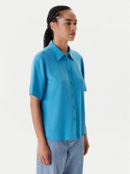 United Colors Of Benetton Koszula 5WPWDQ0B1 Niebieski Regular Fit. Niebieskie koszule United Colors Of Benetton, s, bez wzorów, z wiskozy, bez kołnierzyka, bez ramiączek. Za 159.99 zł.