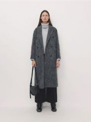 Płaszcz z wełną - ciemnoszary. Szare płaszcze Reserved, l, bez wzorów, z tkaniny, bez kaptura. W wyprzedaży za 299.99 zł.
