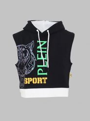Plein Sport Bluza w kolorze czarnym rozmiar: XL. Czarne bluzy z kapturem Plein Sport, xl, bez wzorów, z bawełny, z kapturem. Za 251.53 zł.