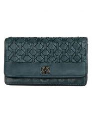 Bellicci Skórzany portfel "Perla" w kolorze morskim - 17,5 x 10 x 3 cm rozmiar: onesize. Niebieskie portfele Bellicci, bez wzorów, z materiału. Za 135.95 zł.