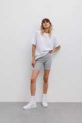 KOLARKI SUZANE JASNO SZARE L - Flawless. Szare szorty Flawless, bez wzorów, z bawełny, eleganckie. Za 150.00 zł.