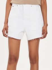 Pepe Jeans Szorty jeansowe A-Line Short Uhw PL801112TC1 Biały Slim Fit. Białe szorty Pepe Jeans, bez wzorów, z bawełny. Za 329.99 zł.