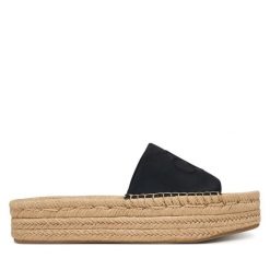 Espadryle Calvin Klein. Czarne espadryle Calvin Klein, bez wzorów, bez obcasa. Za 409.99 zł.