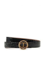 TWINSET Pasek Damski 242TO5740 Czarny. Czarne paski Twinset, bez wzorów, ze skóry. Za 189.99 zł.
