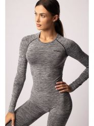 Spaio Koszulka sportowa "Melange" w kolorze szarym rozmiar: M. Szare t-shirty sportowe Spaio, m, bez wzorów, z materiału, bez ramiączek, outdoorowe. Za 118.28 zł.