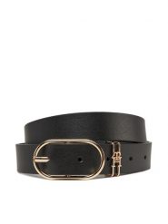 Tommy Hilfiger Pasek Damski Feminine 2.5 AW0AW17494 Czarny. Czarne paski Tommy Hilfiger, bez wzorów, ze skóry. Za 239.99 zł.