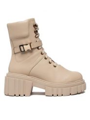 Rage Age Botki RA-69-06-000515 Beżowy. Brązowe botki Rage Age, bez wzorów, ze skóry, bez obcasa, na słupku, bez zapięcia. Za 299.99 zł.