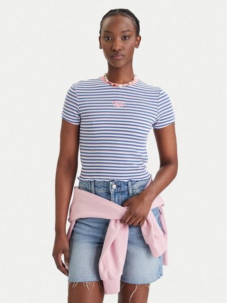 Roxy T-Shirt Bright Lights ERJKT04395 Niebieski Slim Fit. Niebieskie t-shirty Roxy, m, bez wzorów, z syntetyku, bez kołnierzyka, bez ramiączek. Za 92.99 zł.