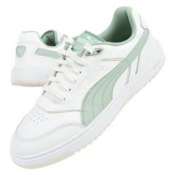Buty Puma Doublecourt U 393284 06 białe. Białe buty treningowe bez wzorów, z gumy, bez zapięcia. Za 304.14 zł.