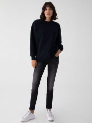LTB Dżinsy "Molly M" - Skinny fit - w kolorze czarnym rozmiar: W26/L36. Czarne jeansy LTB, l, z aplikacjami, ze skóry, klasyczne, z podwyższonym stanem. Za 100.99 zł.