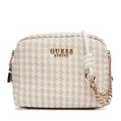 Torebka Guess. Białe listonoszki Guess, z aplikacjami, bez dodatków. Za 389.99 zł.