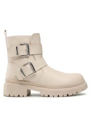 JENNY Botki WS5680-16 Beżowy. Brązowe botki Jenny, bez wzorów, ze skóry, bez obcasa, na płaskiej podeszwie, bez zapięcia. Za 129.99 zł.