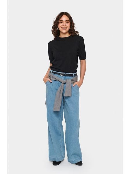 SAINT TROPEZ Sweter w kolorze czarnym rozmiar: XL. Czarne swetry Saint Tropez, xl, bez wzorów, bez ramiączek. Za 96.60 zł.