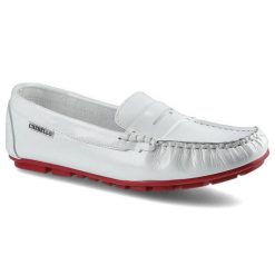 Białe Mokasyny Chebello Damskie Stylowe Buty. Białe mokasyny CheBello, bez wzorów, ze skóry. Za 159.00 zł.