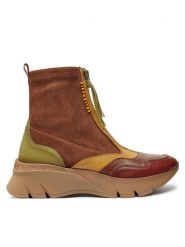 Hispanitas Botki Cervo-I24 CHI243628 Brązowy. Brązowe botki Hispanitas, bez wzorów, ze skóry, bez obcasa, na płaskiej podeszwie, bez zapięcia. Za 629.99 zł.