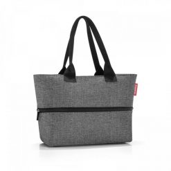 Torba shopper e1 twist silver. Szare shopper bag Reisenthel, bez wzorów, z materiału, eleganckie, na ramię, duże, bez dodatków. W wyprzedaży za 126.90 zł.