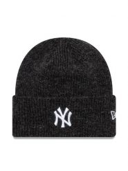 New Era Czapka NEW ERA-Wide Cuff Bean Szary. Szare czapki zimowe New Era, bez wzorów, z materiału. Za 149.99 zł.